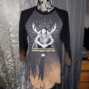 Supernatural always Keep Fighting campaign spn Family Jared Padalecki baseball t